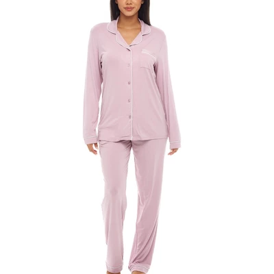 Women's Soft Knit Jersey Pajamas Lounge Set, Long Sleeve Top And Pants With Pockets 6 Women's Soft Knit Jersey Pajamas Lounge Set, Long Sleeve Top And Pants With Pockets - Image 6