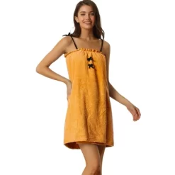 Cheibear Womens Spa Towels Snap Closure Camisole Towel Wrap Bathrobe -Cozy Nights Sales Store GUEST 79434dc2 5239 4e42 b461 75aa0bf3bf56