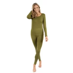 Leveret Womens Two Piece Boho Solid Color Thermal Pajamas -Cozy Nights Sales Store GUEST 79dbebb3 ba4e 47ca 9082 82e8c9464dc9