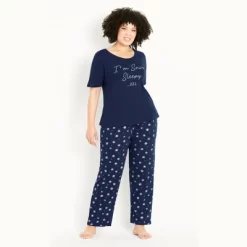 Women's Plus Size Snow Sleep Set - Ink | EVANS -Cozy Nights Sales Store GUEST 7a3e31eb a97f 423a 9892 3f4679b8a23d