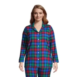 Lands' End Women's Long Sleeve Print Flannel Pajama Top -Cozy Nights Sales Store GUEST 7a47f04c 98a1 47ac 9c76 79aaa93c73fb