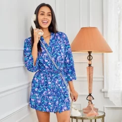 Women's Soft Cotton Knit Jersey Lounge Robe With Pockets, Short Bathrobe -Cozy Nights Sales Store GUEST 7abe35d6 33eb 4843 9717 f0a05d321d7b