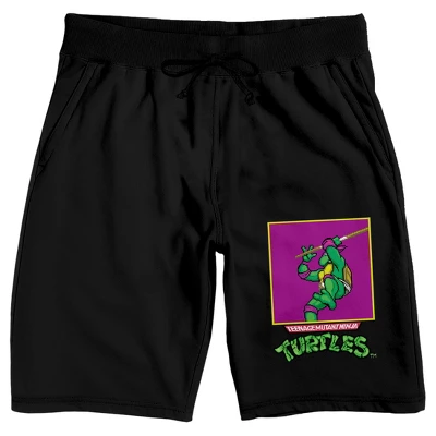 Teenage Mutant Ninja Turtles TMNT Donatello Classic Retro Character Men's Black Sleep Pajama Shorts 5 Teenage Mutant Ninja Turtles TMNT Donatello Classic Retro Character Men's Black Sleep Pajama Shorts - Image 5