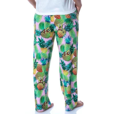 Nickelodeon Womens' SpongeBob SquarePants Pineapples Sleep Pajama Pants Pink 3 Nickelodeon Womens' SpongeBob SquarePants Pineapples Sleep Pajama Pants Pink - Image 3