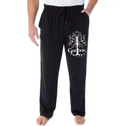 Lord Of The Rings Men's White Tree Of Gondor Lounge Bottoms Pajama Pants Black -Cozy Nights Sales Store GUEST 7bcc4a1f 0095 4b98 941b 4230385135ed