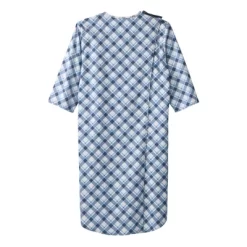 Silverts Adaptive Shoulder Snap Nightgown, Plaid