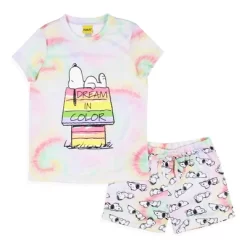 Peanuts Girls' Snoopy Dream In Color Tie-Dye Character Pajama Set Shorts Multicolored -Cozy Nights Sales Store GUEST 7c6981bb 9ee5 4a07 afad 81f512c45aa5