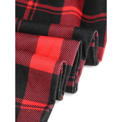 Agnes Orinda Women's Plus Size Trousers Casual Slim Plaid Skinny Pants 4 Agnes Orinda Women's Plus Size Trousers Casual Slim Plaid Skinny Pants - Image 4