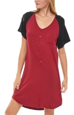 Womens Soft Knit Short Sleeve Nightgown, Button Down Night Shirt Pajamas -Cozy Nights Sales Store GUEST 7dc80432 a945 4f11 a334 e7386add4a90