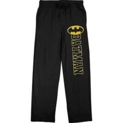 DC COMICS Batman Stitch Title Logo Men's Black Drawstring Sleep Pajama Pants -Cozy Nights Sales Store GUEST 7df10f15 66d1 4dd4 8c66 1979586e4b7f