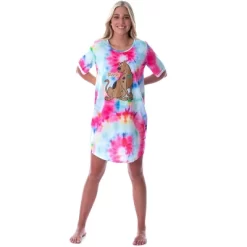 Scooby-Doo Women's Cartoon Graphic Tie Dye Nightgown Sleep Shirt Pajama Multicolored -Cozy Nights Sales Store GUEST 7ee8d668 ce9b 4f55 8d87 8e008d4cb5e7