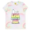 Peanuts Girls' Snoopy Dream In Color Tie-Dye Character Pajama Set Shorts Multicolored