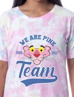 The Pink Panther Womens' 1964 We Are Pink Team Nightgown Sleep Pajama Shirt Multicolored