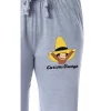 Curious George Womens' Character Yellow Hat Sleep Jogger Pajama Pants Grey