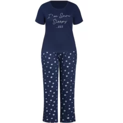 Women's Plus Size Snow Sleep Set - Ink | EVANS -Cozy Nights Sales Store GUEST 81221b8a 5cfe 4797 84d9 cec3fb0d49cb