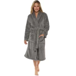 Women's Classic Soft Jacquard Bathrobe, Plush Robe 8 Women's Classic Soft Jacquard Bathrobe, Plush Robe -Cozy Nights Sales Store GUEST 81db33c7 8880 4cee a3a5 02ae0fc17914