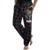 Marvel Comics Men's Avengers Plaid Loungewear Pajama Pants Black Plaid