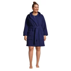 Lands' End Women's High Pile Fleece Hooded Robe -Cozy Nights Sales Store GUEST 8382819e d9de 4743 9cf3 3e1bd8129190