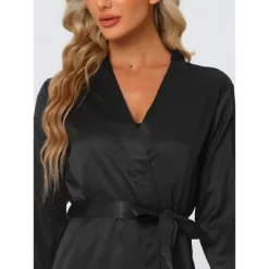 Cheibear Women's Satin Robe Lace Trim Long Sleeve Bridesmaid Gown Bathrobe 10 Cheibear Women's Satin Robe Lace Trim Long Sleeve Bridesmaid Gown Bathrobe -Cozy Nights Sales Store GUEST 8501f6a4 5fbe 4ab9 8efd 040a9481022b