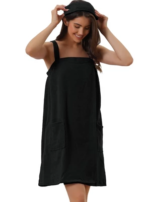 Cheibear Womens Towel Wrap Bathrobe Spa Towels Robe With Adjustable Closure For Gym Shower 7 Cheibear Womens Towel Wrap Bathrobe Spa Towels Robe With Adjustable Closure For Gym Shower - Image 7