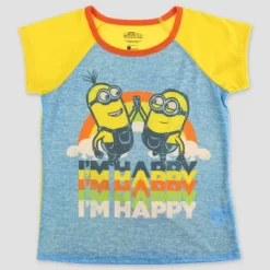 Girls' Despicable Me Minions 2pc Pajama Set - Blue