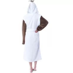 Cozy Nights Sales Store 9 Disney Adult Frozen Snowman Olaf Costume Robe Hooded Bathrobe White