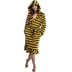Harry Potter Juniors' Striped Ruffle Hooded Plush Fleece Robe -Cozy Nights Sales Store GUEST 86a87037 2f30 48d1 b758 81b058242c9c