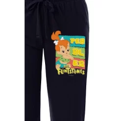 The Flintstones Womens' Cartoon TV Show Pebbles Sleep Pajama Pants Black