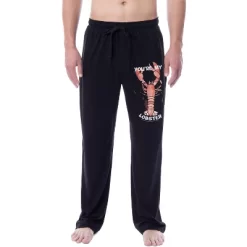 Friends TV Show Logo Mens' You're My Lobster Sleep Pajama Pants Black -Cozy Nights Sales Store GUEST 88390982 7317 4bf0 bbfb fd98d8da47f8
