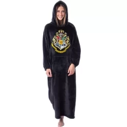 Harry Potter Hogwarts Adults Wearable Blanket Pullover Robe Mens' Womens' Black -Cozy Nights Sales Store GUEST 8849dd06 7408 4062 b84c b9adaaf84b80