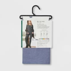 Warm Essentials By Cuddl Duds Women's Retro Ribbed Long Sleeve Scoop Neck Pajama Top -Cozy Nights Sales Store GUEST 8923c208 09a8 404a 95de 877d8ec5c5cb