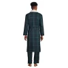 Lands' End Men's High Pile Fleece Lined Flannel Robe