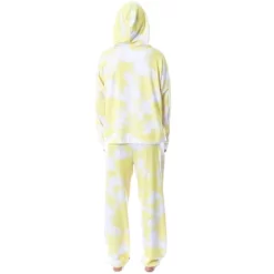 Spongebob Squarepants Tie Dye Womens' Pajama Cropped Hooded Jogger Set Yellow