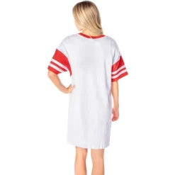 DC Comics Women's Wonder Woman Classic Logo Nightgown Pajama Shirt Dress White