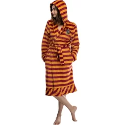 Harry Potter Juniors' Striped Ruffle Hooded Plush Fleece Robe -Cozy Nights Sales Store GUEST 8ddf0ba0 9a0d 4d70 aaa1 7da66cea7a37