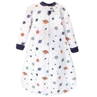 Hudson Baby Infant Boy Premium Quilted Long Sleeve Sleeping Bag And Wearable Blanket, Space 1 Hudson Baby Infant Boy Premium Quilted Long Sleeve Sleeping Bag And Wearable Blanket, Space