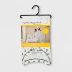 Warm Essentials By Cuddl Duds Women's Waffle Long Sleeve Henley Pajama Top