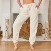 Women's Fuzzy Fleece Pajama Pants, Joggers With Drawstring, Elastic Waist