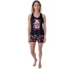DC Comics Women's Harley Quinn Good To Bad Tank And Shorts Pajama Set Black