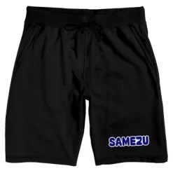 Samezu Character Logo Text Graphic Men's Black Sleep Pajama Shorts -Cozy Nights Sales Store GUEST 8f8d9a35 5971 40cf abc5 69704f6fbcf1