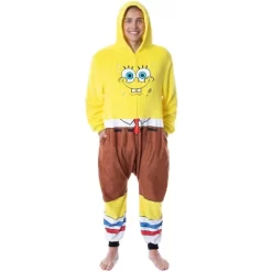 Nickelodeon Mens' SpongeBob SquarePants Costume Sleep Pajama Union Suit Yellow -Cozy Nights Sales Store GUEST 8fd39a40 6815 48ae 82b5 4c291317a9bb