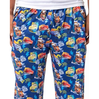 Disney Mens' Cars Movie Film Icons Characters Sleep Pajama Pants Blue 2 Disney Mens' Cars Movie Film Icons Characters Sleep Pajama Pants Blue - Image 2