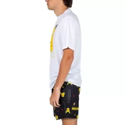 Pokemon Pikachu Big Face Men's Crew Neck Short Sleeve Tee & Sleep Pajama Shorts Combo Set