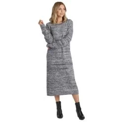 Softies Heathered Marshmallow 42" Crew Neck Lounge Dress With Pockets -Cozy Nights Sales Store GUEST 91b98dcb ae28 41b6 8ea7 a3cb4f2f3267