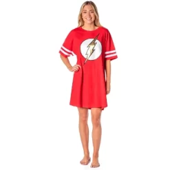 DC Comics Womens' The Flash Classic Symbol Nightgown Pajama Shirt Dress Red 6 DC Comics Womens' The Flash Classic Symbol Nightgown Pajama Shirt Dress Red -Cozy Nights Sales Store GUEST 91c16c03 1150 4256 b86b d09e399a3b31