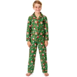 Elf The Movie Boys' Film OMG! Santa! I Know Him! Button Sleep Pajama Set Green -Cozy Nights Sales Store GUEST 91c8da1e a283 4f83 abcd 60cdb67fa56e