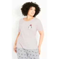 Women's Plus Size Penguin Sleep Set - Pink | EVANS -Cozy Nights Sales Store GUEST 926e78bb 4c20 4b2d 9074 ed506fafcaa0