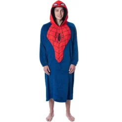 Marvel Mens' Spider-Man Logo Hooded Costume Pullover Pajama Outfit Blue 9 Marvel Mens' Spider-Man Logo Hooded Costume Pullover Pajama Outfit Blue -Cozy Nights Sales Store GUEST 932ee3b7 cd07 4683 a9d8 9a6f35721be0