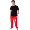 DC Comics Men's The Flash Classic Logo Loungewear Sleep Pajama Pants Red