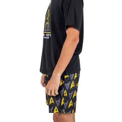 Star Trek U.S.S. Enterprise Crew Men's Crew Neck Short Sleeve Tee & Lounge Shorts Combo Set 1 Star Trek U.S.S. Enterprise Crew Men's Crew Neck Short Sleeve Tee & Lounge Shorts Combo Set